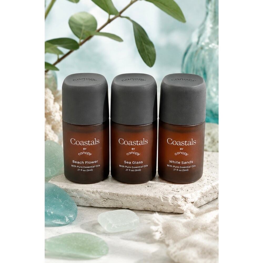 Canopy Coastals Essential Oil Trio Beach Flower Sea Glass White Sands Diffuser